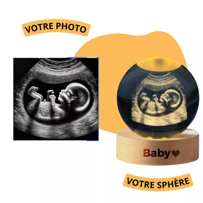 Sphère lumineuse à personnaliser en photo !