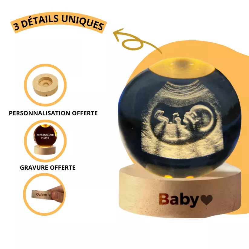 Sphère lumineuse à personnaliser en photo !