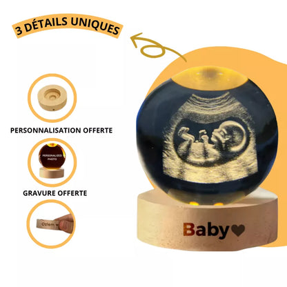 Sphère lumineuse à personnaliser en photo !