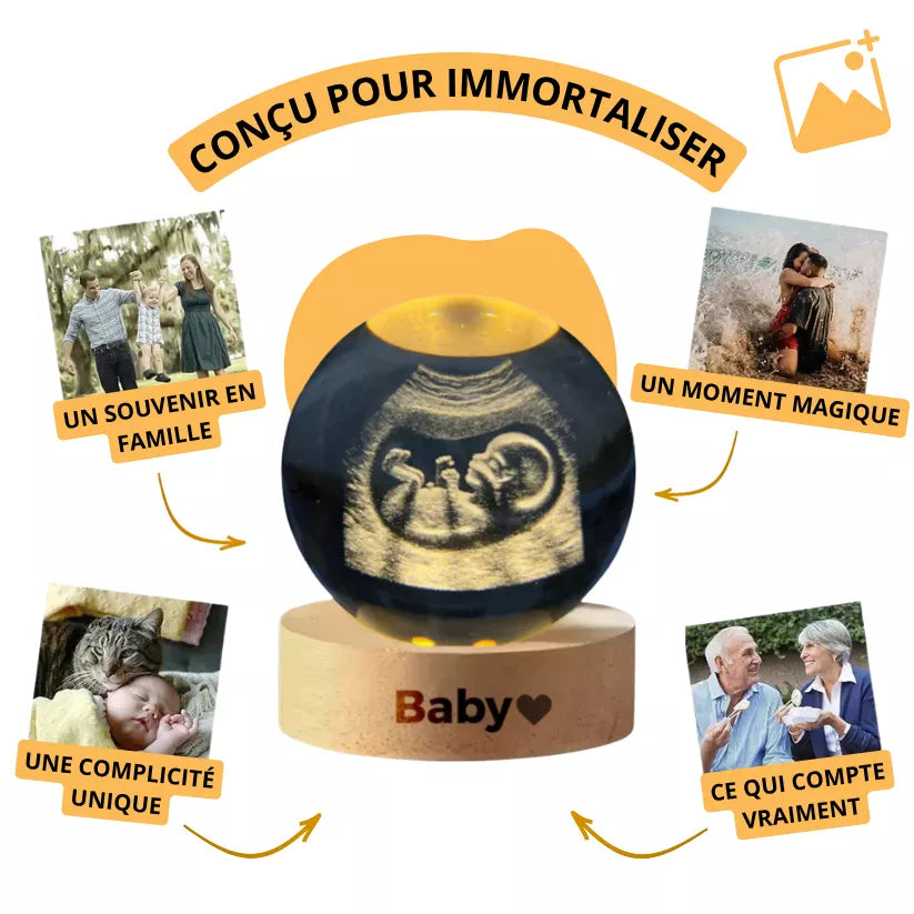 Sphère lumineuse à personnaliser en photo !